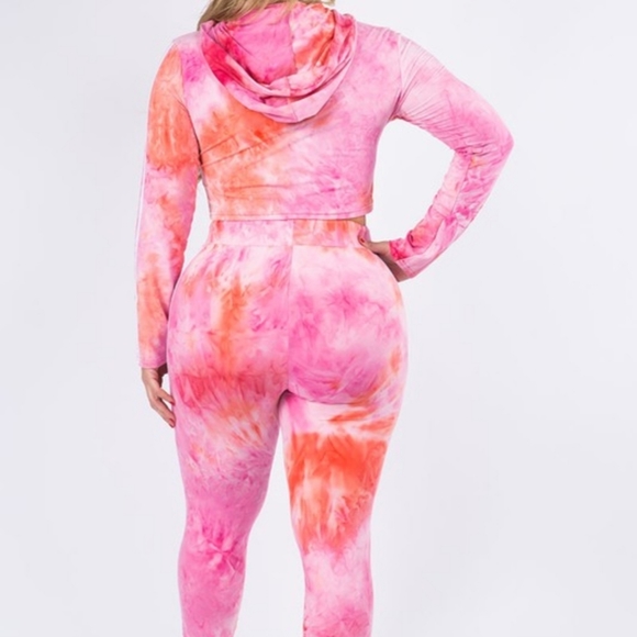 CLEARANCE! Tie dyed Hoodie set - Picture 5 of 11